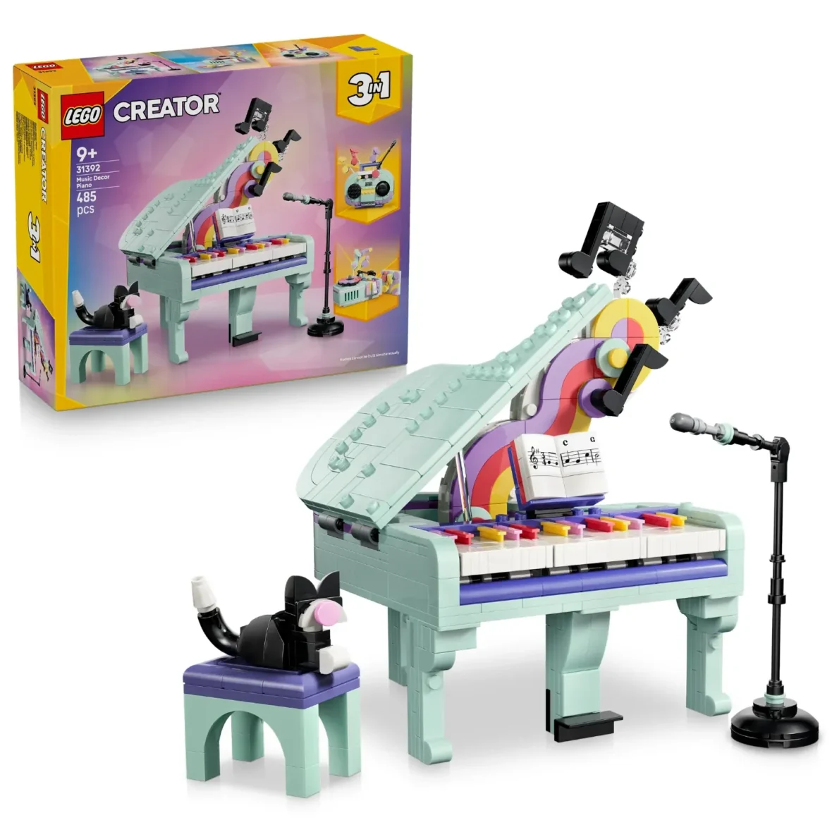 Decoration musicale piano et chat – LEGO