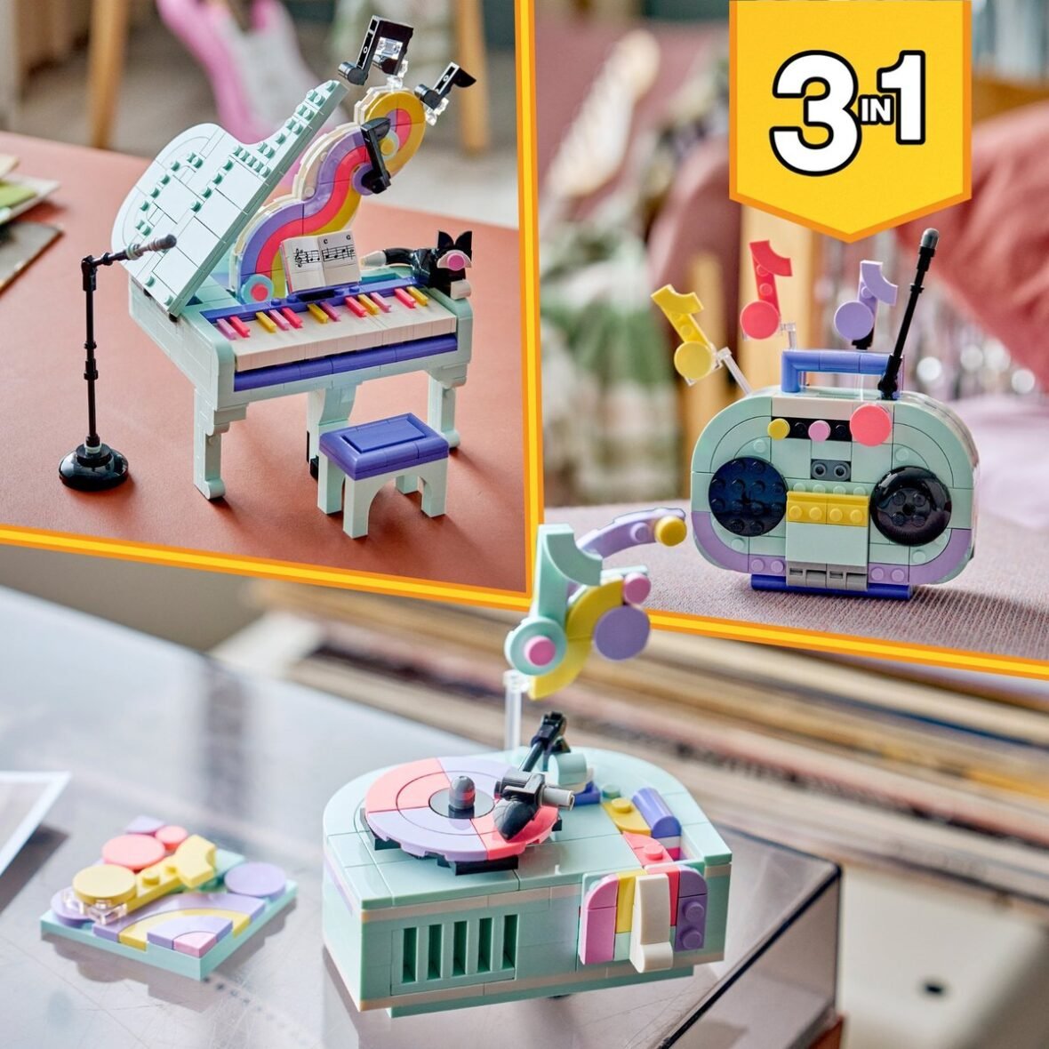 Les filles et les garçons dès 9 ans ne feront aucune fausse note avec le set de construction Décoration musicale