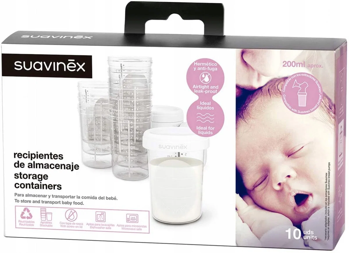 SUAVINEX 10 Pots Conservation du Lait Maternel