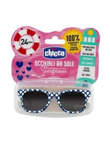 Chicco Lunettes de Soleil 24M+ Fille – Bleu à cœurs