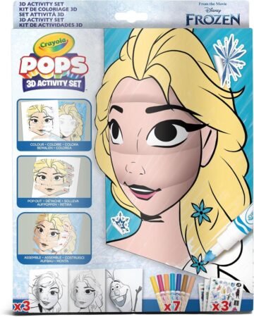 Coffret de Coloriage en Relief – Pops La Reine des Neiges – Crayola