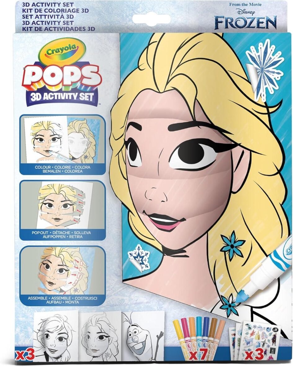 Coffret de Coloriage en Relief – Pops La Reine des Neiges – Crayola