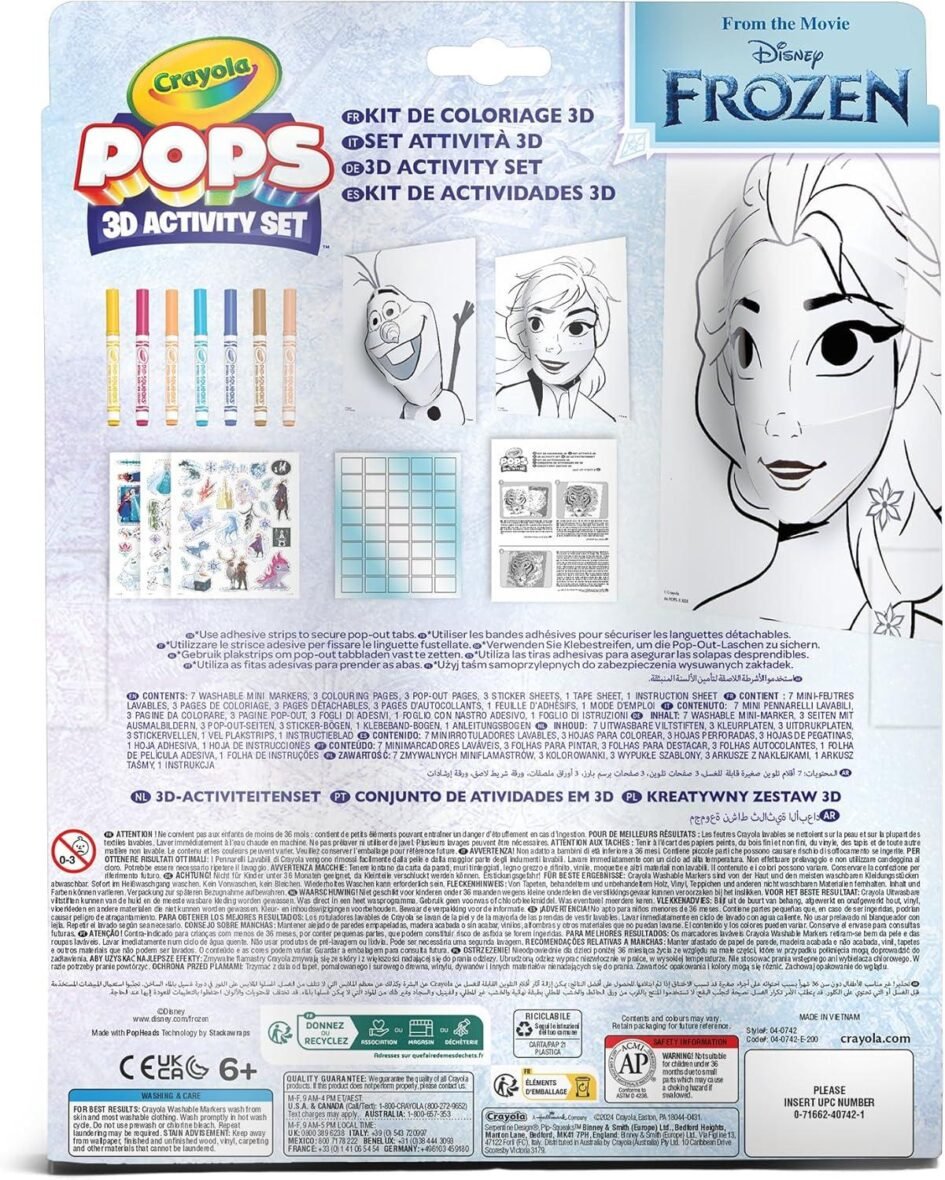 Coffret de Coloriage en Relief – Pops La Reine des Neiges – Crayola