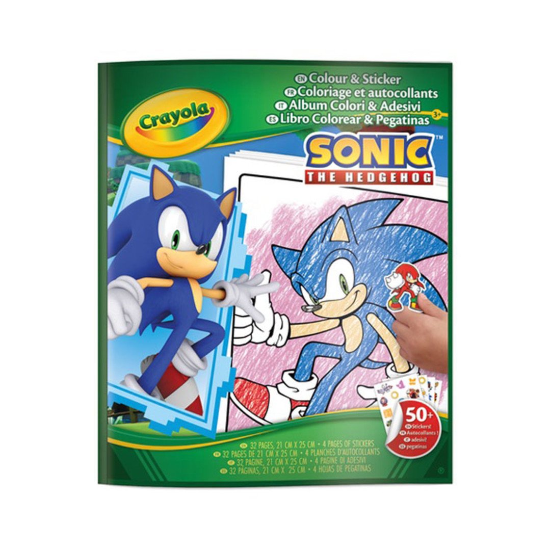 Album de Coloriage et Autocollants – Sonic – Crayola