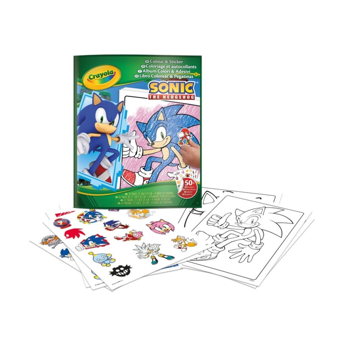 Album de Coloriage et Autocollants – Sonic – Crayola