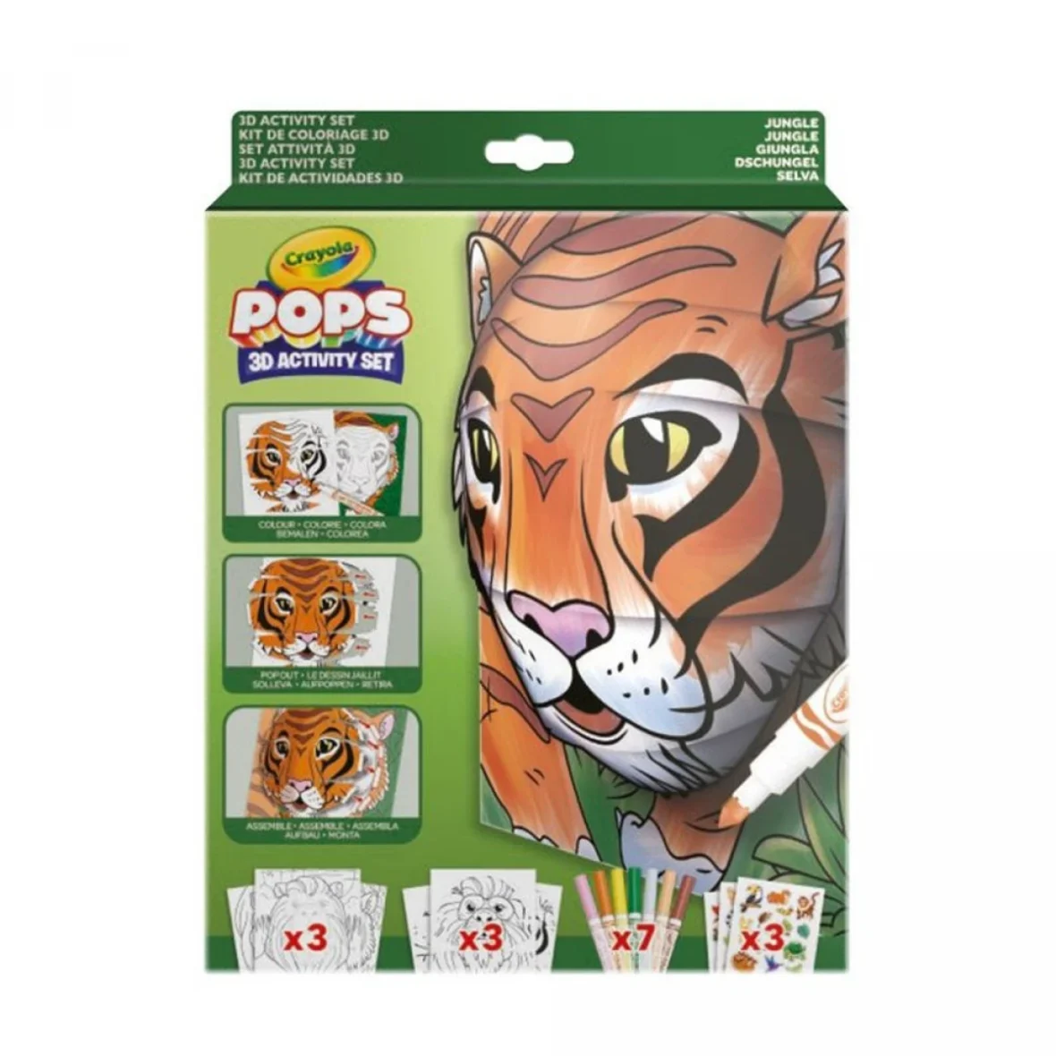 Coffret de Coloriage en Relief – Pops Jungle – Crayola
