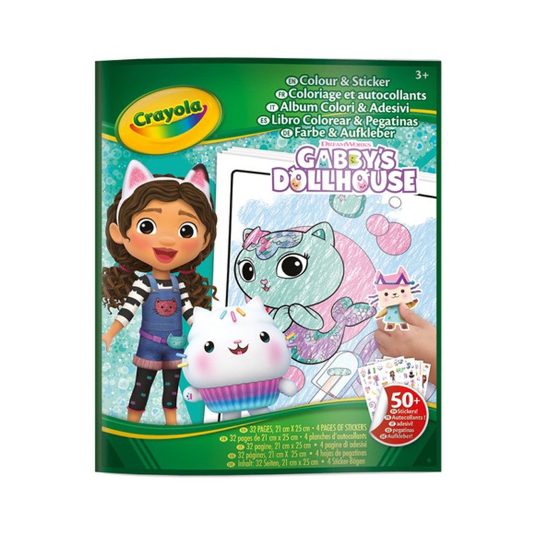 Album de Coloriage et Autocollants – Gabby et la Maison Magique – Crayola