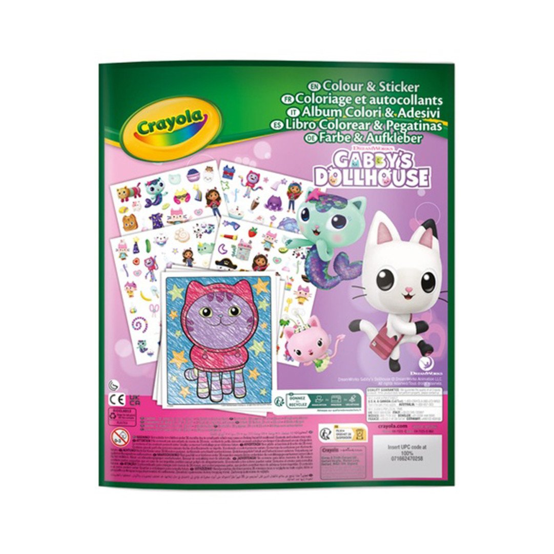 Album de Coloriage et Autocollants – Gabby et la Maison Magique – Crayola
