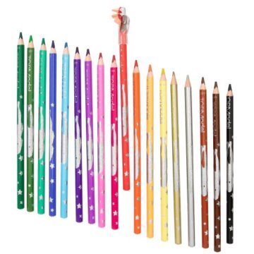 Set de 18 Crayons de Couleur avec Taille-Crayon – TOPModel