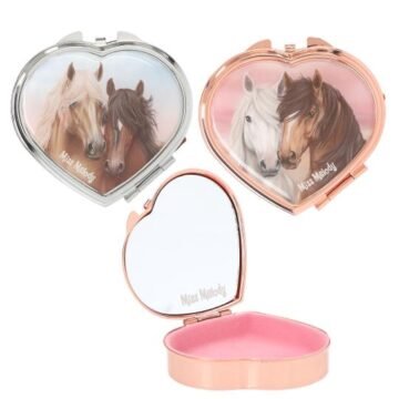 Boîte en Métal Forme Coeur avec Miroir – Miss Melody