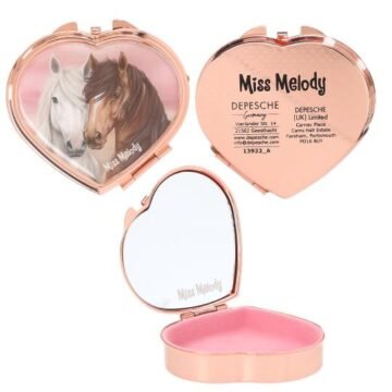 Boîte en Métal Forme Coeur avec Miroir – Miss Melody