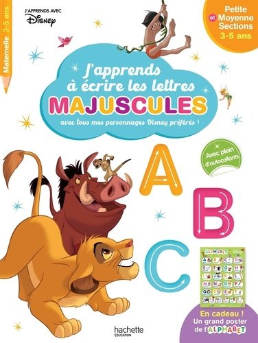 Disney – J’Apprends à Écrire les Majuscules – PS-MS – Hachette Éducation