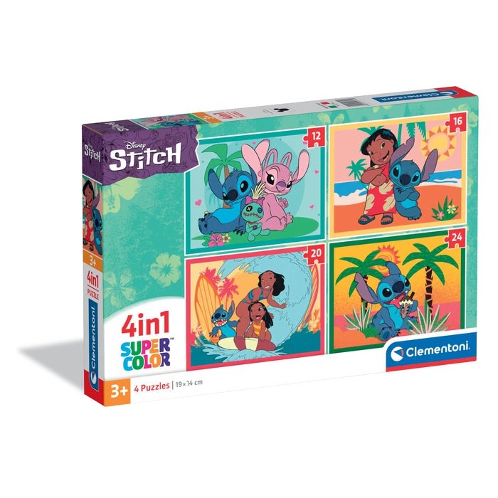 Clementoni – Disney Stitch – Puzzle 4 en 1 (12 + 16 + 20 + 24 pièces)