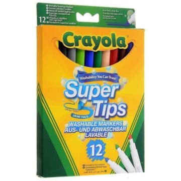 Feutres Lavables – SuperTips 12 Couleurs – Crayola
