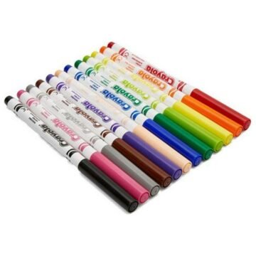 Feutres Lavables – SuperTips 12 Couleurs – Crayola