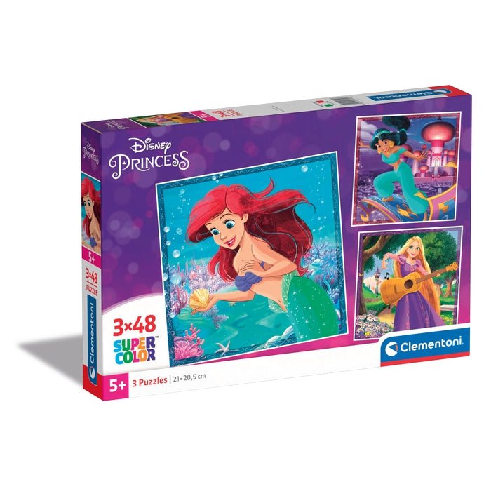 Clementoni Supercolor Puzzle Princesses Disney 3×48 pièces
