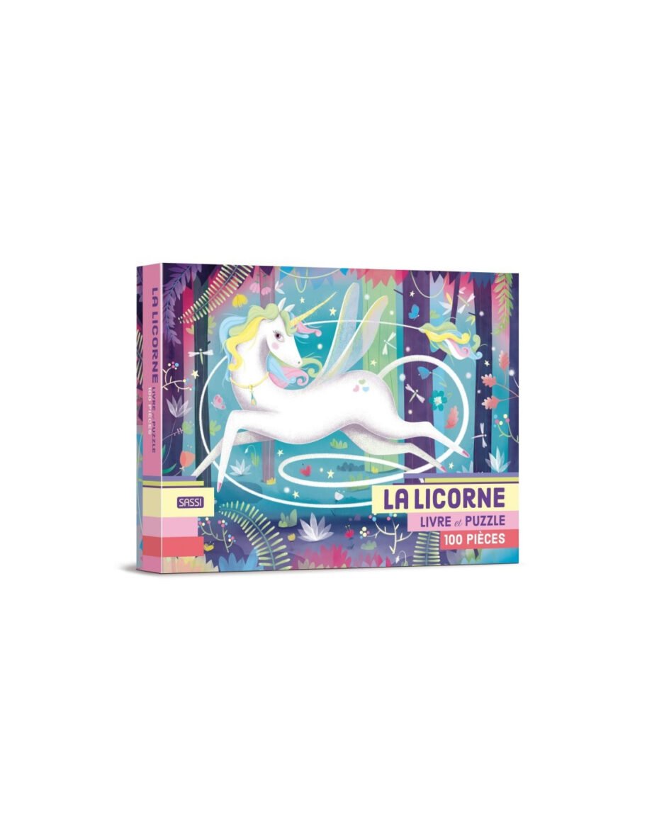 La Licorne – Livre et Puzzle 100 Pièces – Sassi Junior