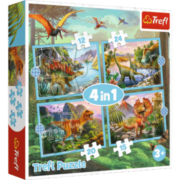Coffret 4 Puzzles – Dinosaures Extraordinaires – Trefl