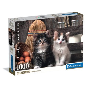 Clementoni – Puzzle 1000 pièces Lovely Kittens – High Quality Collection
