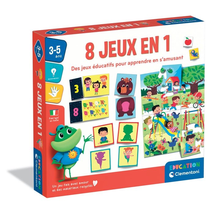 Clementoni – 8 jeux en 1 – Coffret éducatif Petit Savant