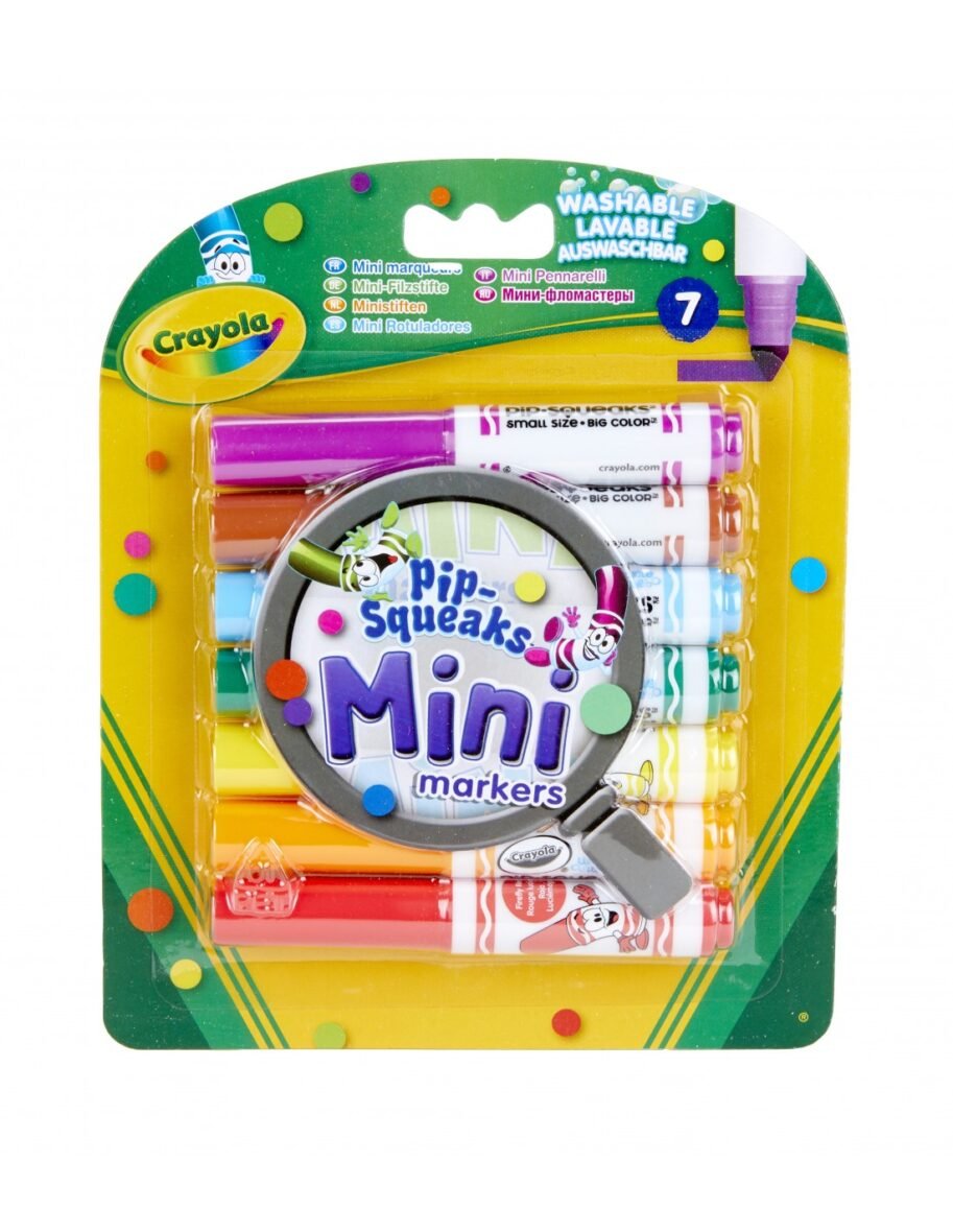 Mini-Feutres Lavables – Pip-Squeaks 7 Couleurs – Crayola
