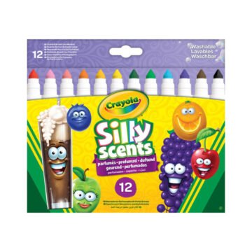 Feutres Parfumés Lavables à Pointe Large – Silly Scents 12 Couleurs – Crayola