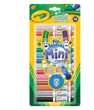 Mini-Feutres Lavables – Pip-Squeaks 14 Couleurs – Crayola