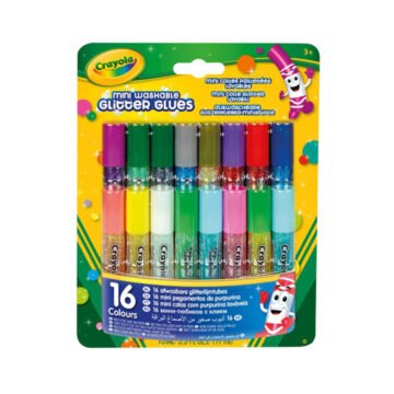 Colle Pailletée Lavable – 16 Mini-Tubes – Crayola