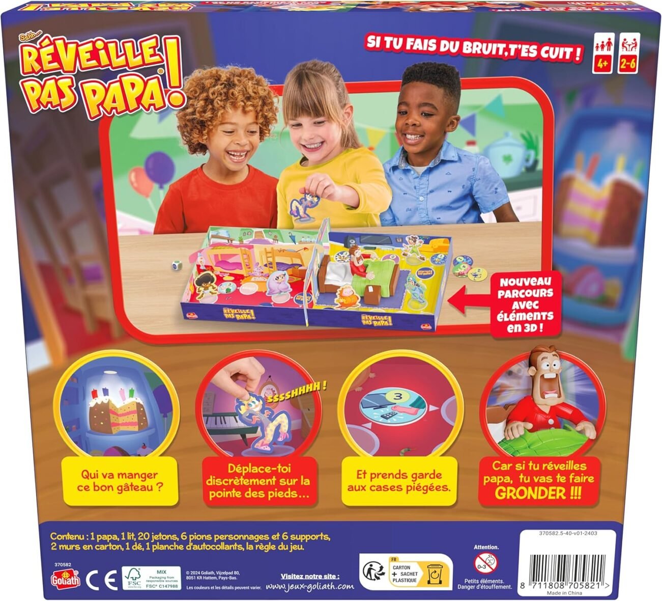 Jeu de Société – Réveille Pas Papa 70582 – Goliath