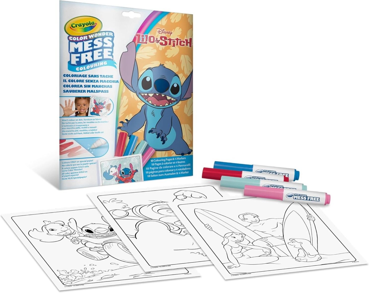 Coffret de Coloriage Sans Tache – Color Wonder Lilo et Stitch – Crayola