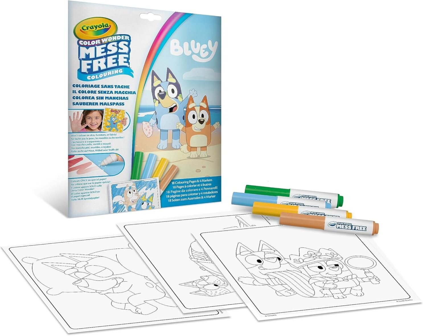 Coffret de Coloriage Sans Tache – Color Wonder Bluey – Crayola