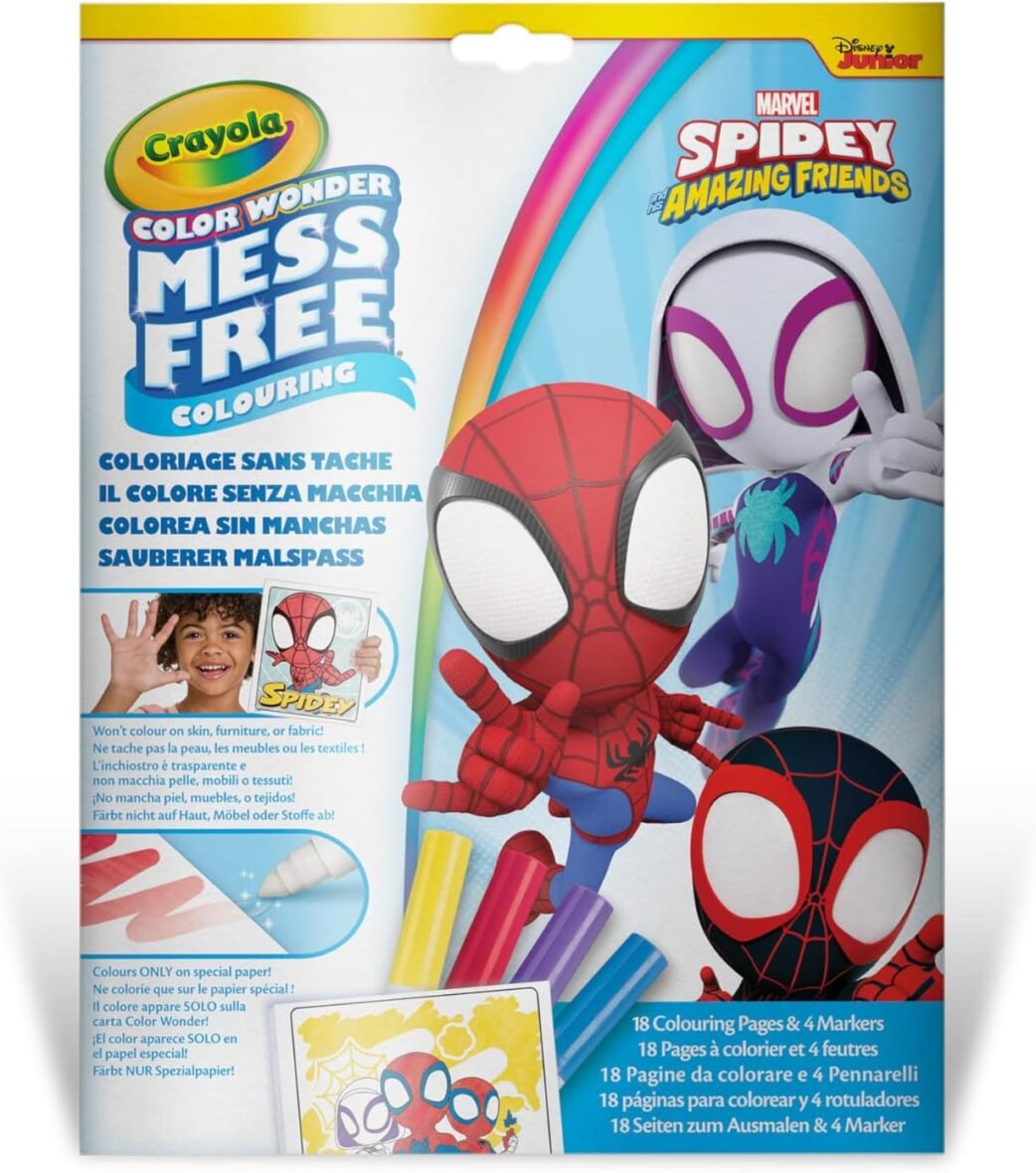 Coffret de Coloriage Sans Tache – Color Wonder Spidey – Crayola