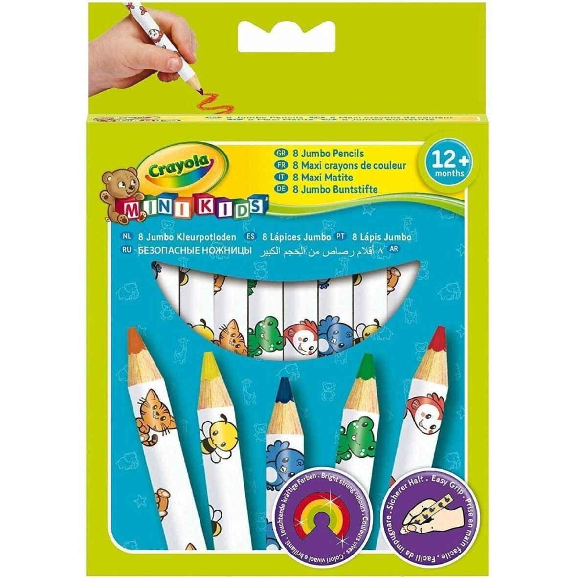 Gros Crayons de Couleur Décorés – Mini Kids – Crayola