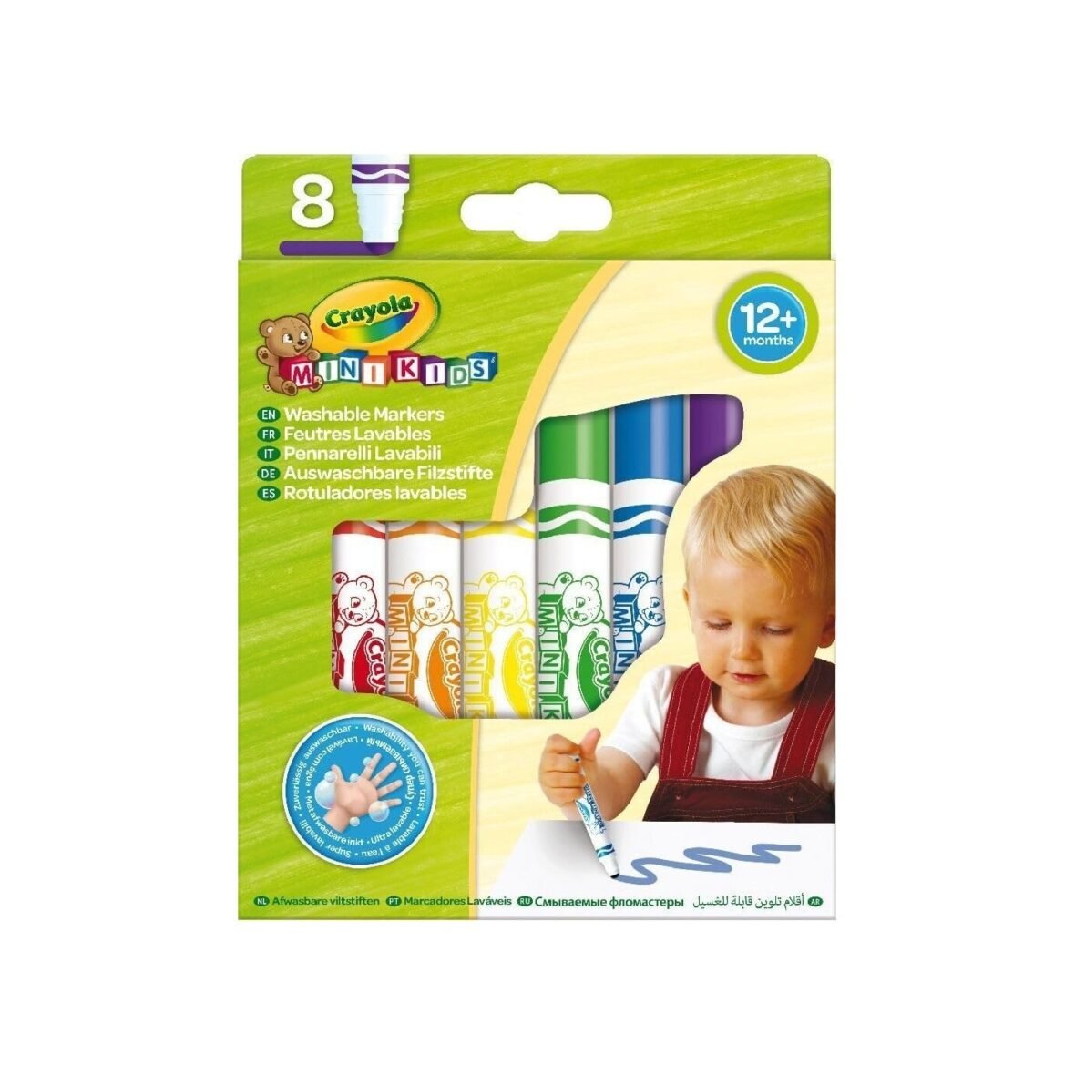 Feutres Lavables – Mini Kids 8 Couleurs – Crayola