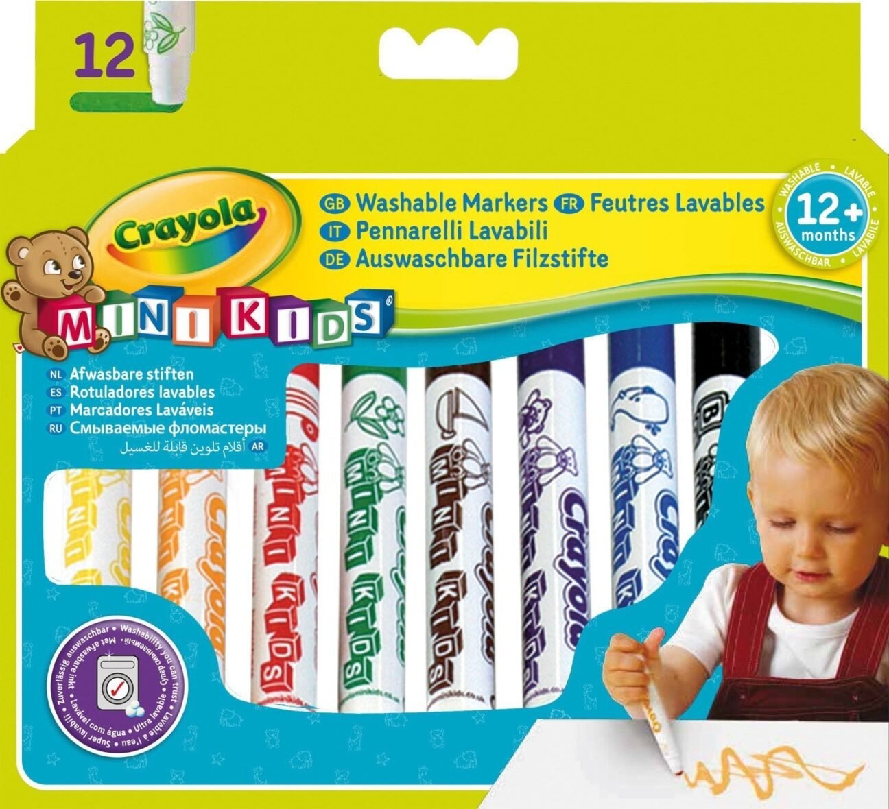 Feutres Lavables – Mini Kids 12 Couleurs – Crayola