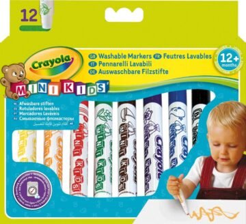Feutres Lavables – Mini Kids 12 Couleurs – Crayola