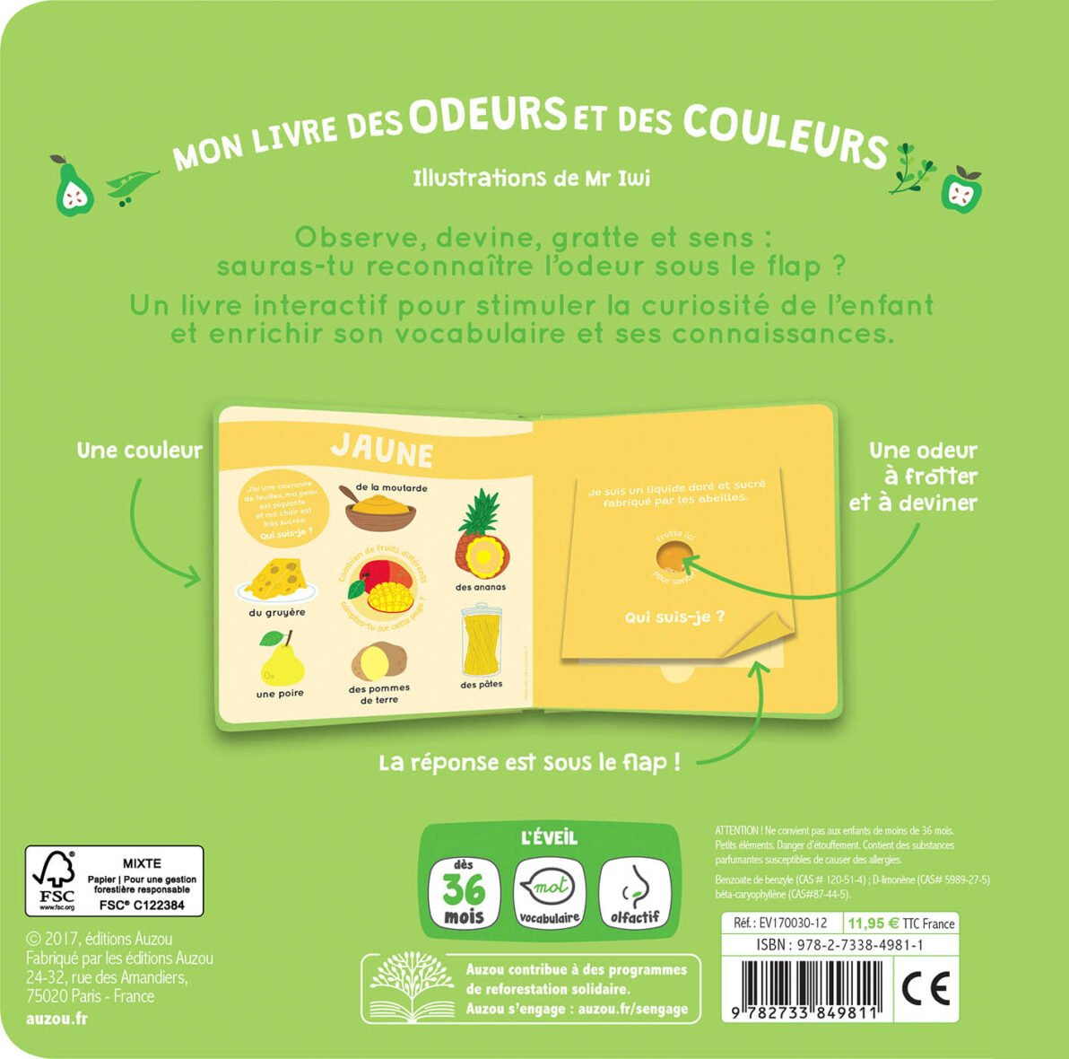 Mon livre des odeurs et des couleurs – Le marché – Auzou