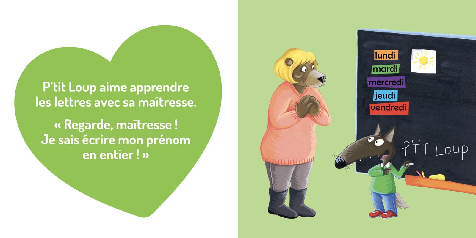 P’tit Loup aime sa maîtresse – Auzou