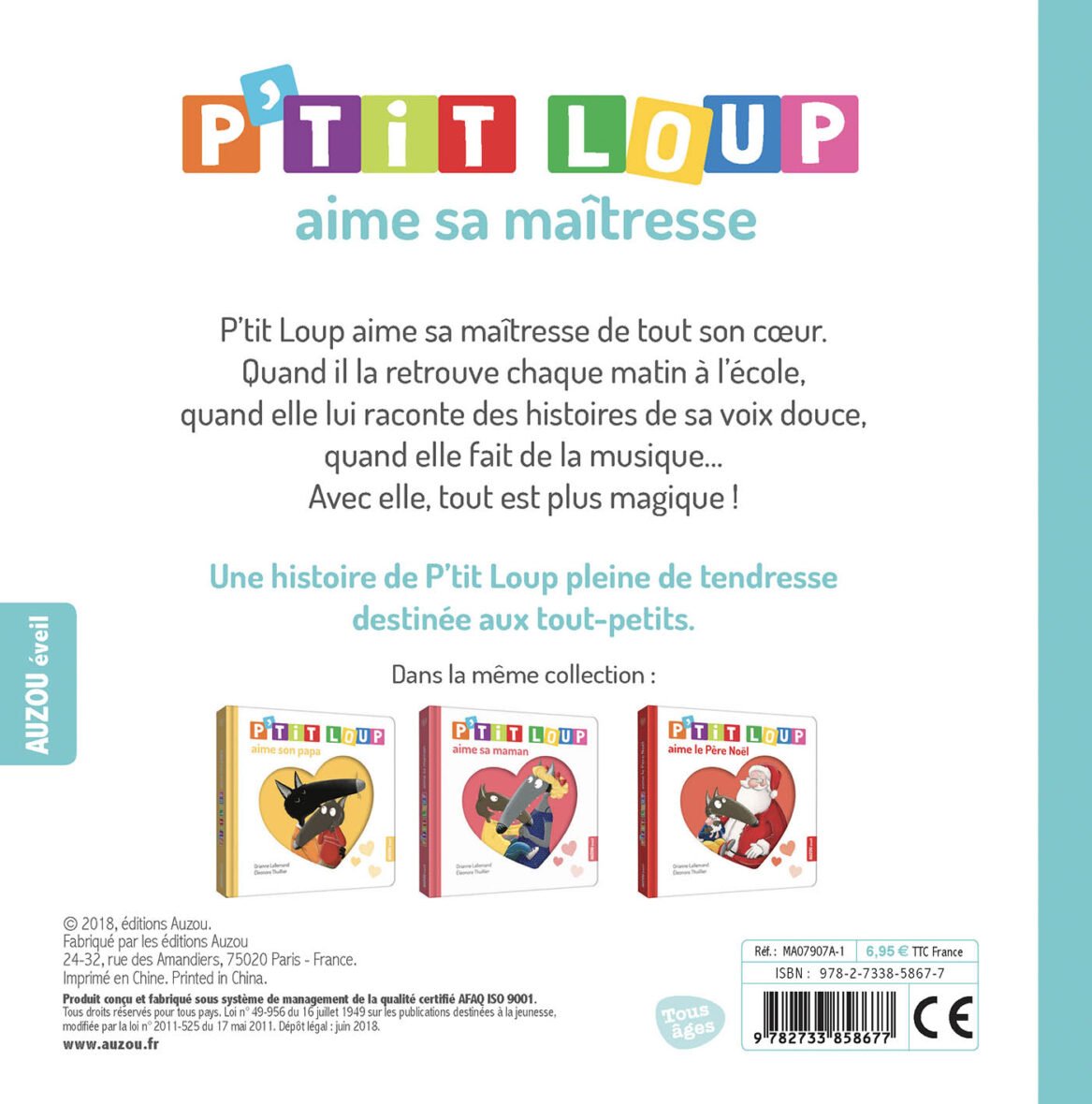 P’tit Loup aime sa maîtresse – Auzou