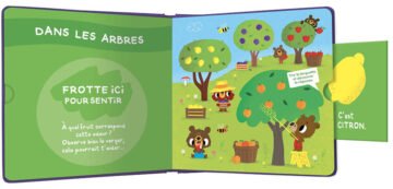Mon livre des odeurs et des couleurs – Mon cherche et trouve des odeurs – Les fruits – Auzou