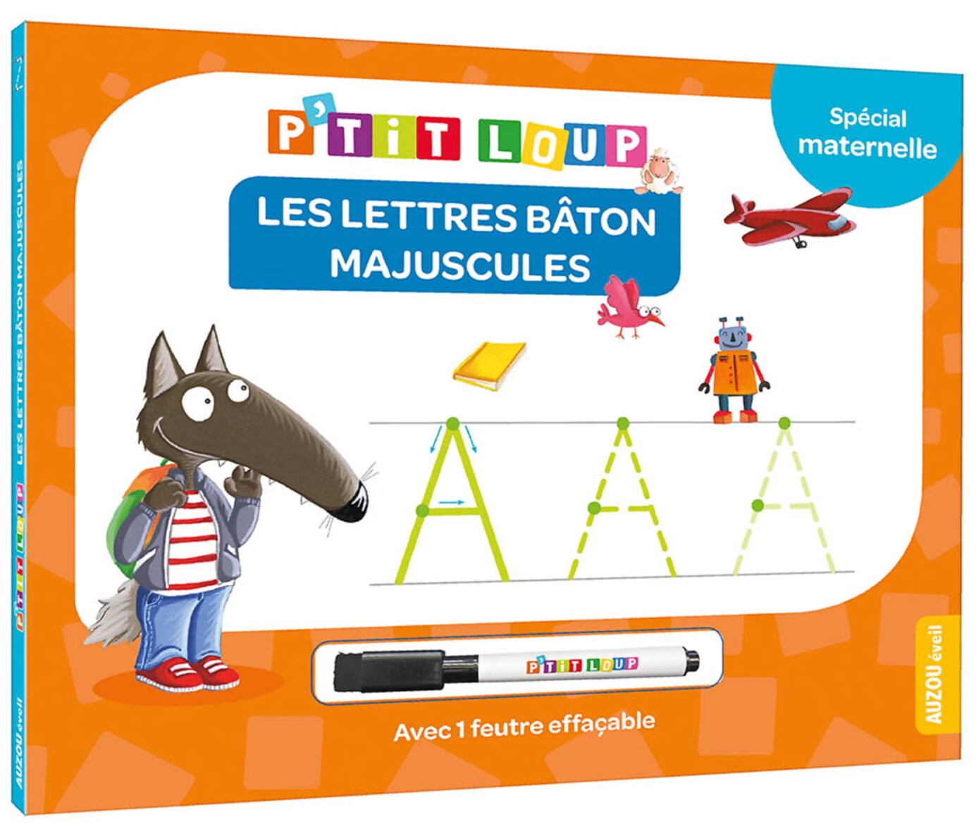 P’tit Loup – Les lettres bâton majuscules – Auzou