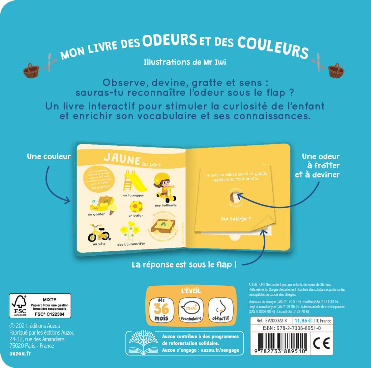 Mon livre des odeurs et des couleurs – Ma journée – Auzou
