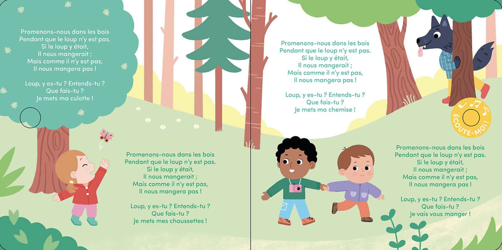 Ma comptine animée – Promenons-nous dans les bois – Auzou