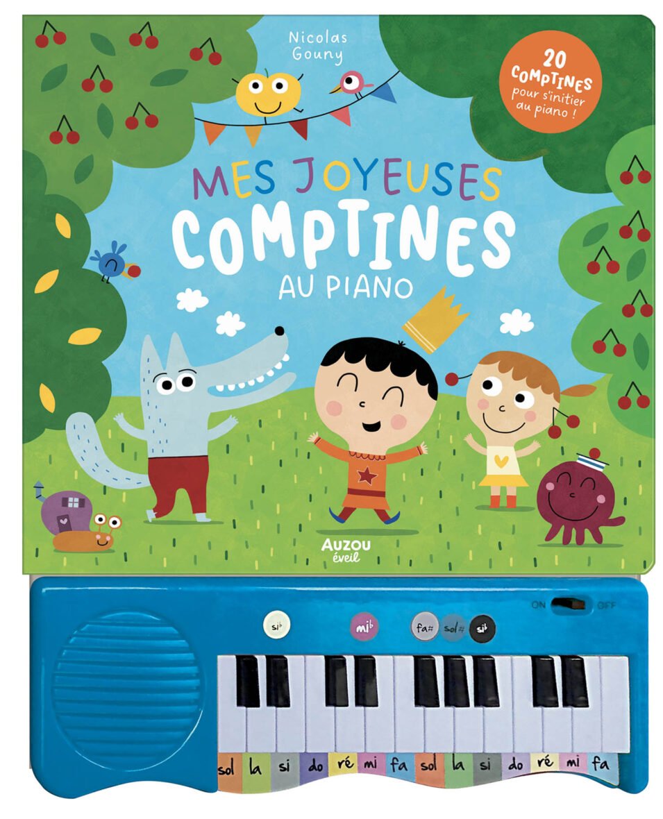 Mon livre piano – Mes joyeuses comptines au piano – Auzou