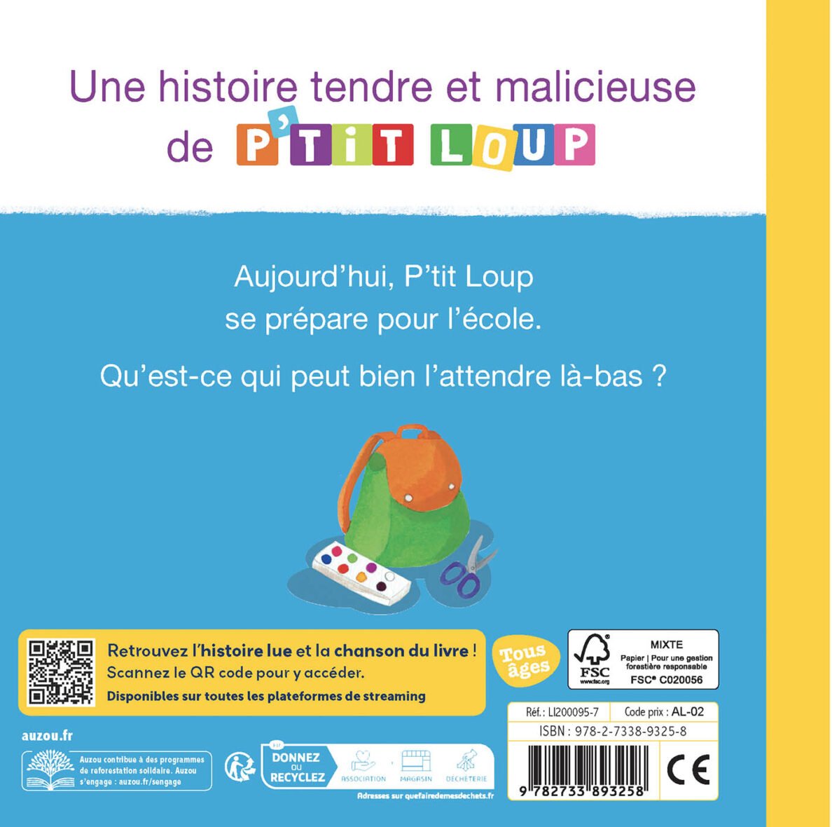 P’tit Loup rentre à l’école – Auzou