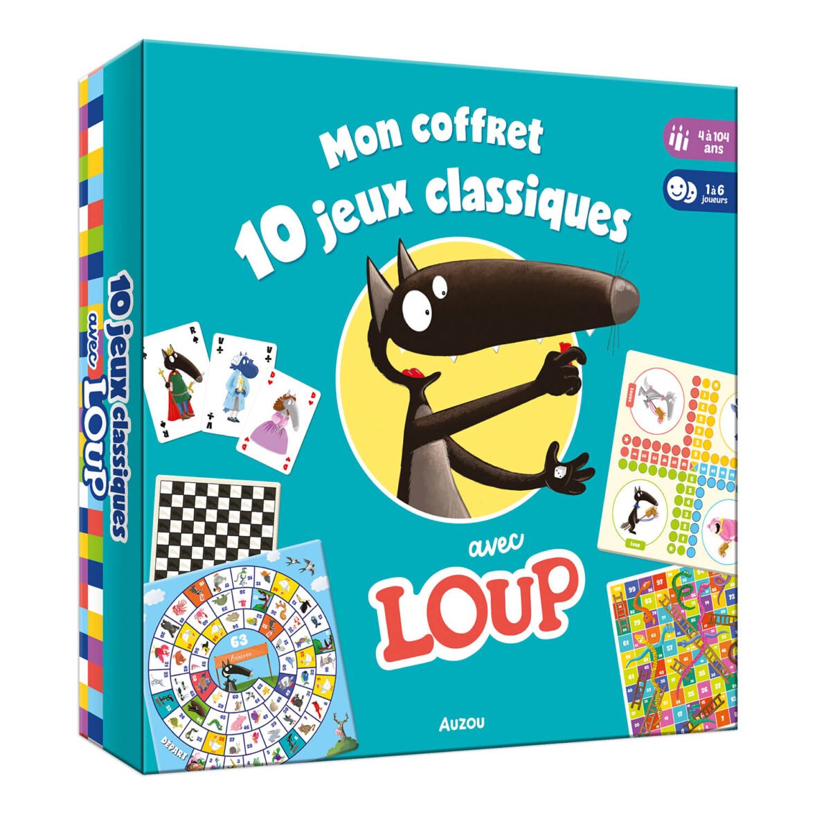 Grand jeu – Mon coffret 10 jeux classiques avec Loup – Auzou