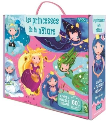 Les Princesses de la Nature – Livre et Puzzle Géant 60 Pièces – Sassi Junior