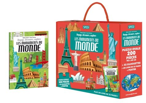 Les Monuments du Monde – Livre et Puzzle 200 Pièces – Sassi Junior