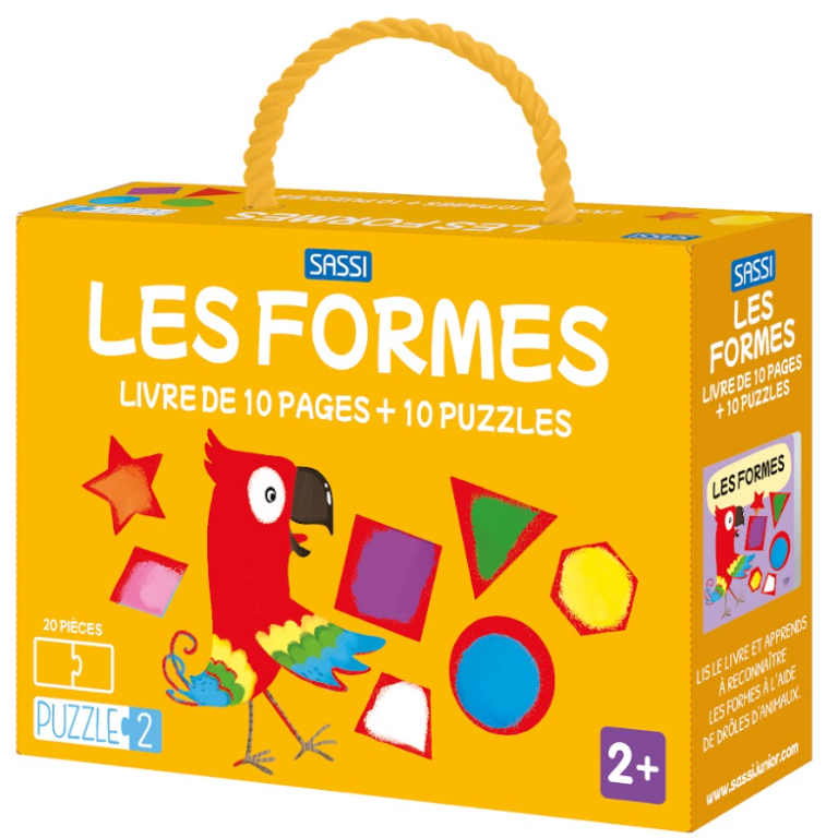 Les Formes – Livre et Puzzles 2 Pièces – Sassi Junior