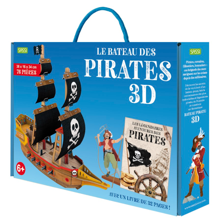 Le Bateau des Pirates 3D – Livre et Maquette – Sassi Junior
